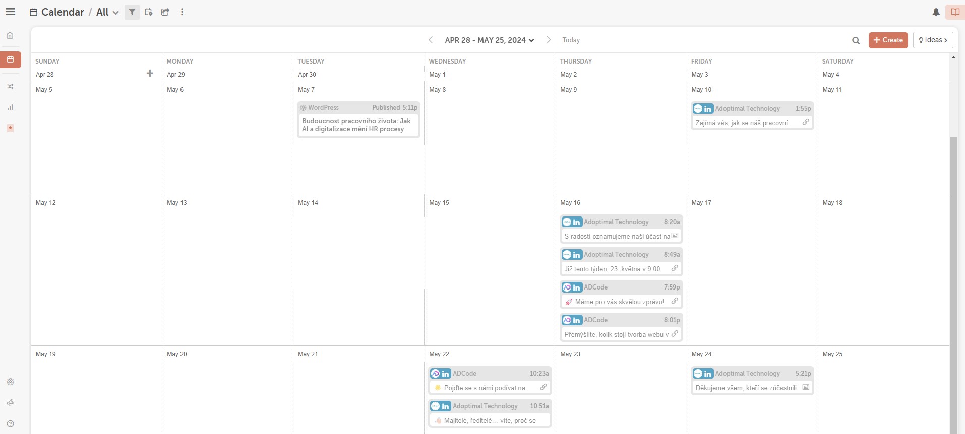 Social Calendar od CoSchedule: Automatizace marketingu na sociálních sítích