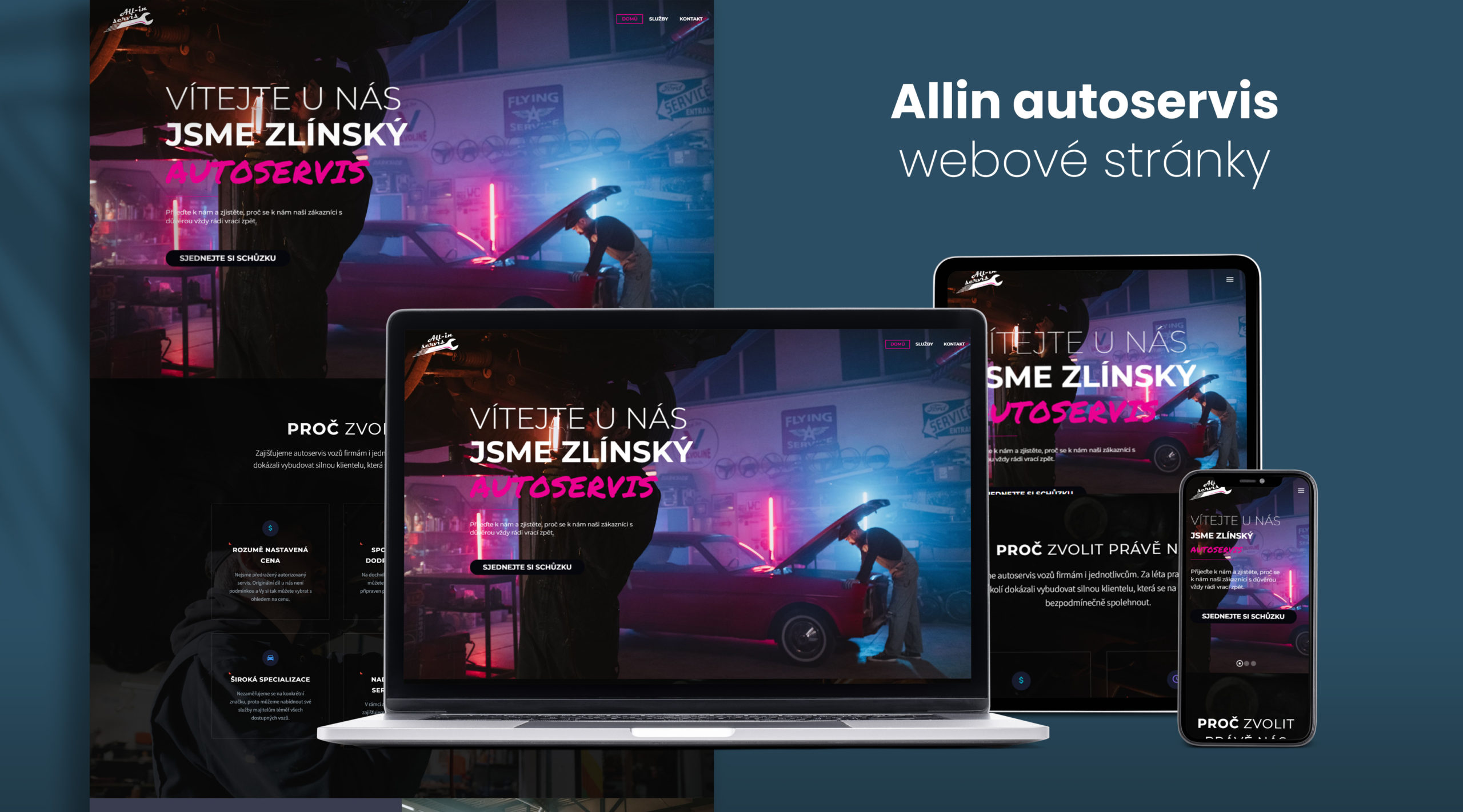 Webové stránky autoservisu Allin Servis